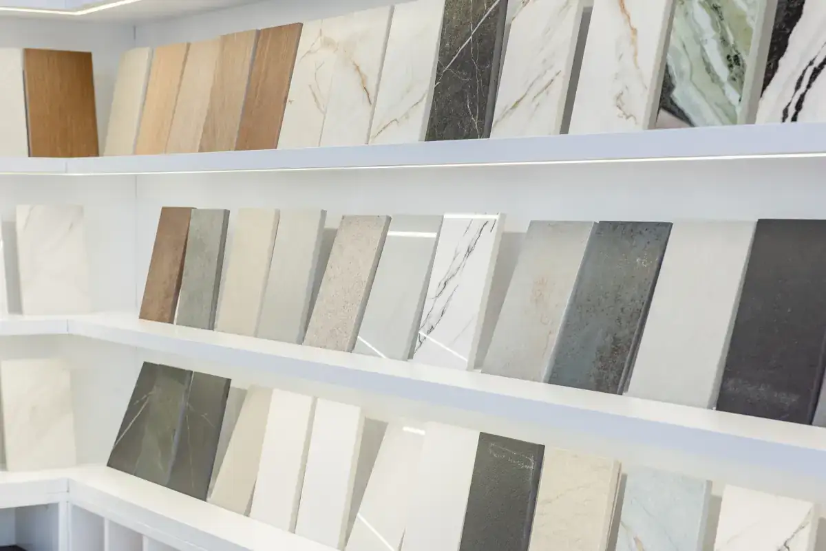 Muestrario de piezas cerámicas